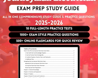 Guide d'étude pour compagnon électricien 2026 | Compagnon électricien | Cours d'électricité | Examen d'électricien Journey Man | Examen d'électricien