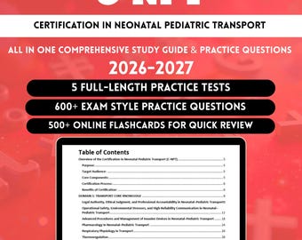 CNPT-Lernleitfaden 2026 | Neonataler Kindertransport | CNPT-Prüfung | Kindertransport | Lernleitfaden für Kinderheilkunde | Kinderheilkunde-Student | CNPT