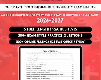 Mpre Study Guide 2026 | Mpre Exam | Multistate Performance Exam | Multistate Professional Responsibility Examination | Mpre | Mpre Study