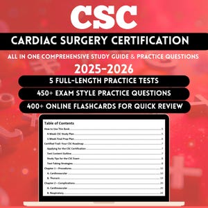 Csc Exam 2026 | Cardiac Medicine Certification | Cardiac Surgery Certification Exam Study Guide | Cardiac Surgery Certification Study Guide