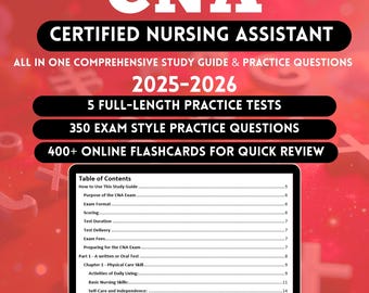 Cna Exam Prep 2026 | Cna Exam | Cna Practice Exam | Cna ebook | Cna Study Guide | ohio Cna | Cna Flashcards