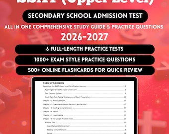 Ssat Upper Level Study Guide 2026 | Ssat Upper Level Exam Prep  | Secondary School Admission Test  | Ssat | Ssat Flashcards | Ssat Exam