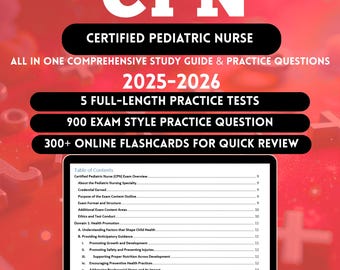 Cpn Study Guide 2026 | Certified Pediatric Nurse | Cpc Exam | Cpn Review | Cpn Study Notes | Cpn Flashcards | Cpn Practice Exam | Cpn