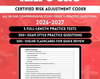Crc Exam Prep 2026 | Crc | Crc Exam | Risk Adjustment Coding Guide Book | Aapc Crc Practice Exam | Crc Study Guide | Aapc Crc Flashcards
