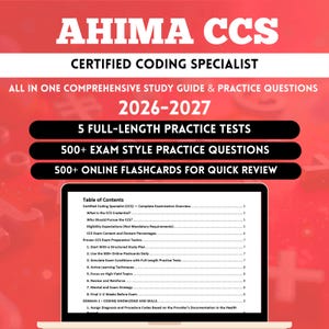 Ccs Study Guide 2026 | Ccs Materials | Ccs Exam Preparation | Ahima Ccs Books | Ccs Exam | Ccs Test | Ccs Exam Prep | Ccs Flashcards | Ccs