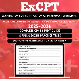 ExCPT Study Guide 2025-2026 | ExCPT Exam Prep | 6 Practice Tests, 700 Questions with Expert Explanations and 300+ Flashcards