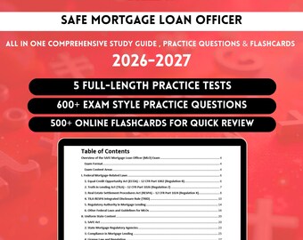 Mlo Study Guide 2026 | Mlo Exam | Mortgage Loan Orginator | Mortgage Loan Orginator Exam | Mlo Flashcards | Mlo Exam Prep | Mlo | Mlo Study