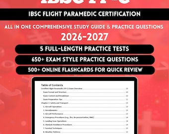Fp-c Study Guide 2026 | Flight Paramedic Certification Exam | Flight Paramedic Flash cards | Flight Paramedic Flashcards | Flight Exam Prep