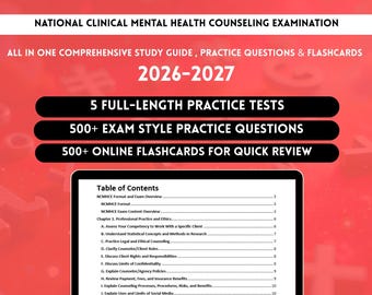 NCMHCE Study Guide 2026 | Ncmhce Exam | Ncmhce Flashcards | Ncmhce Study Material | Ncmhce Study | Ncmhce | Ncmhce Theories Study Guide