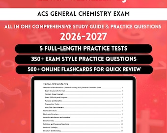 Acs General Chemistry Study Guide 2026 | Acs General Chemistry Exam Questions | Acs General Chemistry ebook | Acs General Chemistry Exam