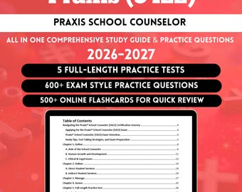 Praxis 5422 Study Guide 2026 | 5422 Praxis | Helwig Study Guide Praxis 5422 | Praxis 5422 School Counselor | Praxis 5422