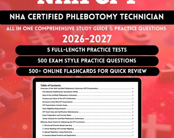 Nha Cpt Study Guide 2026 | Nha Cpt Exam | Cpt Exam | Nha Cpt Test Review | Phlebotomy Study | Nha Cpt Exam Prep Bundle | Nha Cpt Test Prep