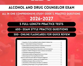 Alcohol and Drug Counselor Study Guide 2026 | Alcohol and Drug Counselor Exam Prep | Exam Prep for Advanced Addiction Counselor | Adc Exam