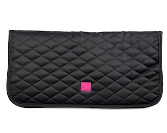 Flat Hot Hair Tool Holder & Mat – Thermal Clutch with Storage Pockets, Reflective Lining – Flat Iron, Curling Wand Case