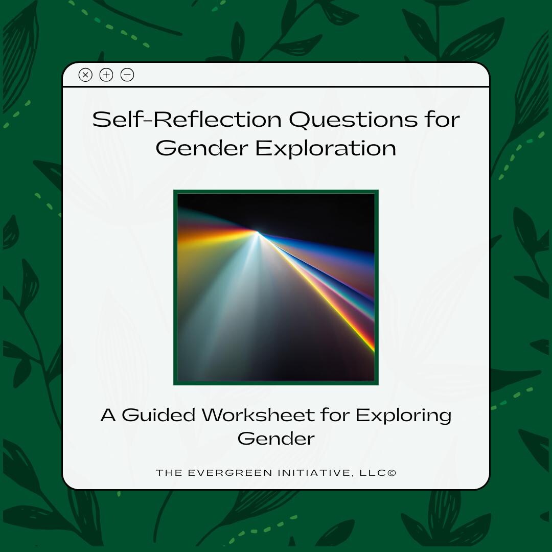 Self-reflection Questions for Gender Exploration | Digital Worksheet ...