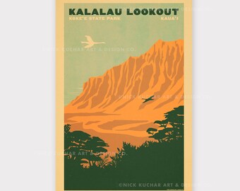 Kalalau Lookout, Koke‘e State Park - 12x18 Hawaii Travel Print