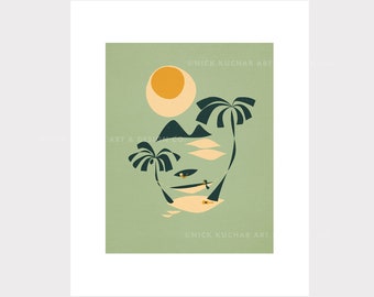 Hurley x Nick Kuchar - Tradewinds - 11x14 Limited Edition Matted Print