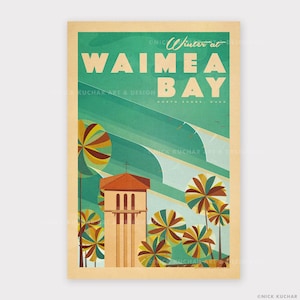 Winter at Waimea Bay - 12x18 Hawaii Travel Print