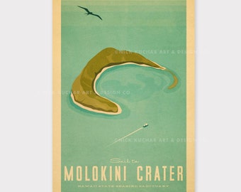 Molokini Krater, Maui - Hawaii Reisedruck 12x18