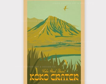 Koko Crater, Oahu - 12x18 Hawaii Travel Print