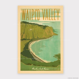 Waipio Valley Big Island - 12x18 Hawaii Travel Print