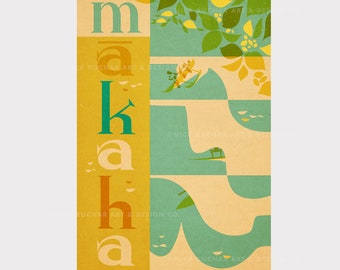 Makaha, Oahu - 12x18 Hawaii Travel Print