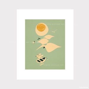 Hurley x Nick Kuchar - Boat Trip - 11x14 Limited Edition Matted Print