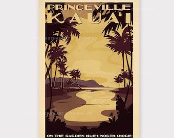 Princeville Kauai - 12x18 Hawaii Travel Print