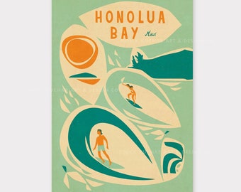 Honolua Bay, Maui - 12x18 Hawaii Travel Print