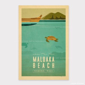 Maluaka Beach, Maui - 12x18 Hawaii Travel Print