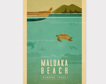 Maluaka Beach, Maui - 12x18 Hawaii Reisedruck