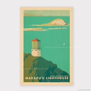 Makapuu Lighthouse, Oahu - 12x18 Hawaii Travel Print