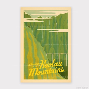 Dreaming of the Koolau Mountains - 12x18 Hawaii Travel Print