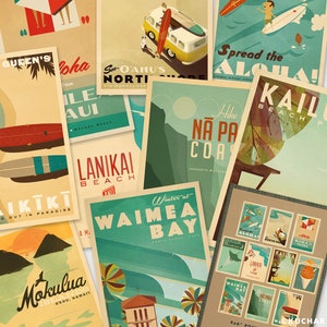 4x6 Hawaii Travel Print Postcards set of 10 image 1