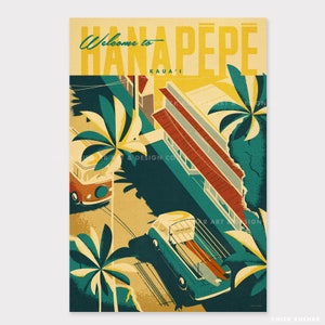 Hanapepe Town - 12x18 Hawaii Travel Print