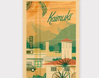 Kaimuki, Oahu - 12x18 Hawaii Travel Print