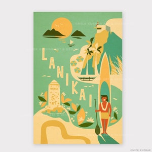 Lanikai - 12x18 Hawaii Travel Print