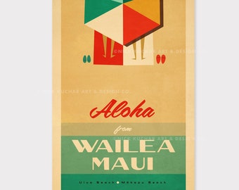 Aloha von Wailea Maui - 12x18 Hawaii Reisedruck