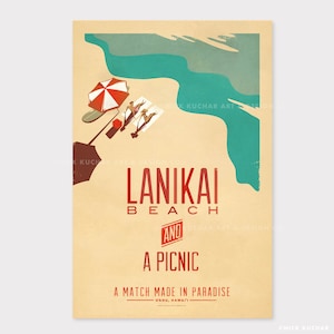 Lanikai Beach - 12x18 Hawaii Travel Print