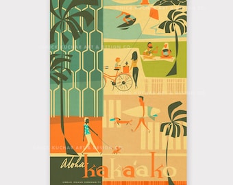 Kaka'ako - 12 x 18 Hawaii Travel Print