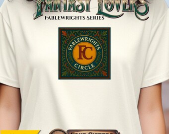 Fantasie-T-shirt - Fablewrights Circle - kleurenafbeelding