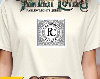 Fantasy-T-shirt - Fablewrights Circle - zwart-witafbeelding