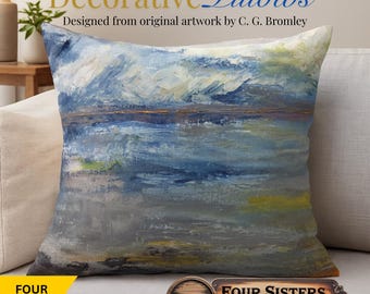 Spun Polyester Square Pillow - Sunset 2