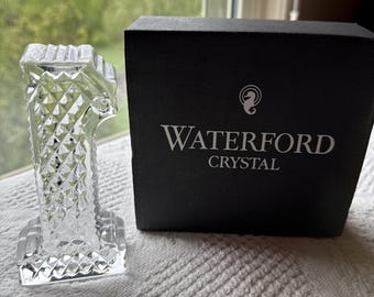 VTG Waterford Crystal Number One 1 Paperweight 5.0" Tall, 2.5" Wide, 1.25" Deep