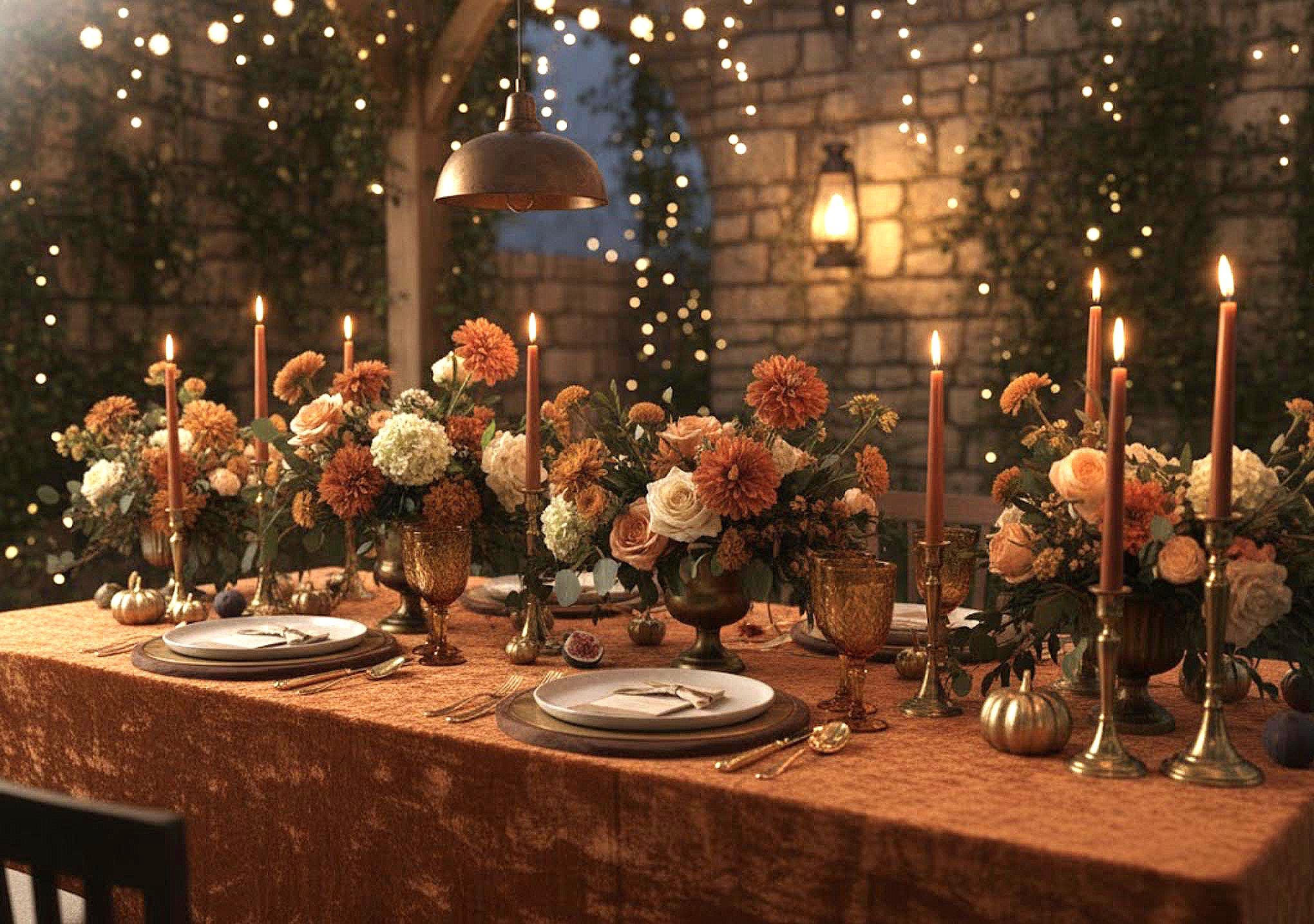 6 Ft. Terracotta Velvet Table Linen - Burnt Orange Tablecloth 90x132"
