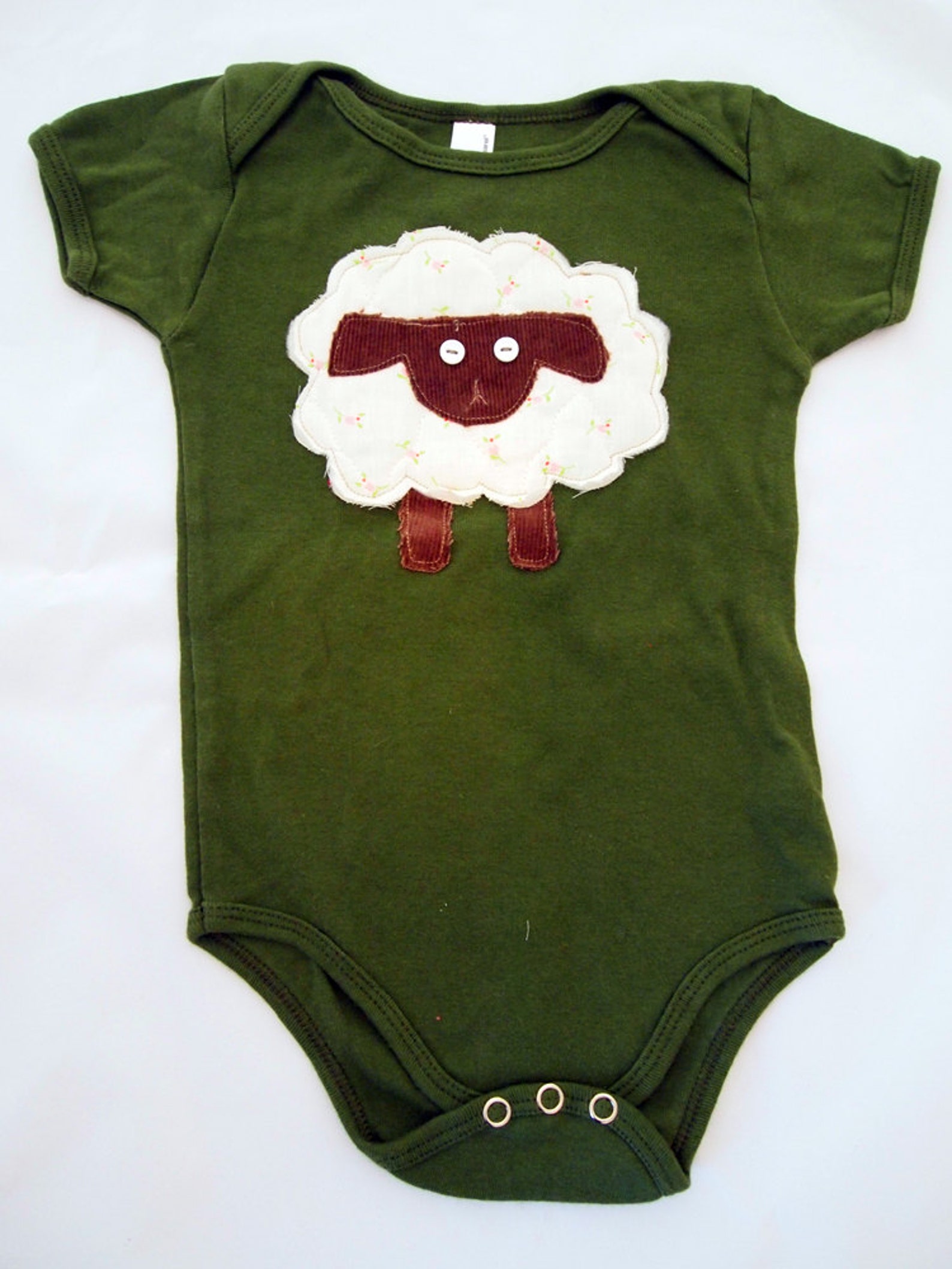 Little Bo Sheep Olive Green Onesie size 1218m Etsy
