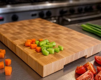 Maple End Grain Cutting Board - Handmade 12x18 Chopping Block