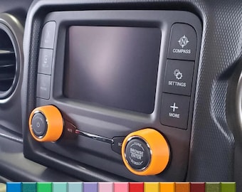 For Uconnect 5.0 RA2 / VP2 - Knob Press-Fit Covers | 2-Knob Set 52 Colors