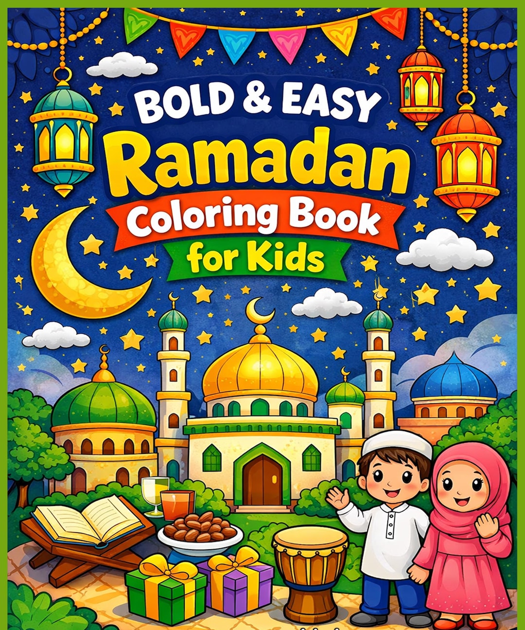Bold and Easy Ramadan Coloring for Kids - Etsy