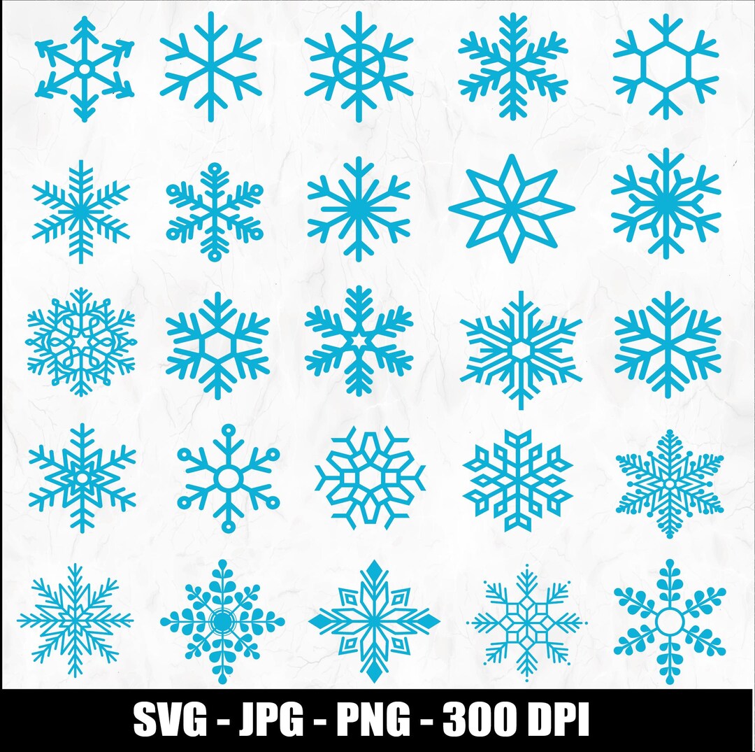 Snowflake SVG Bundle for Winter Crafts - Etsy